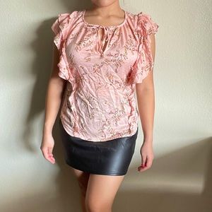 NWT Jessica Simpson Ruffle Blouse Top